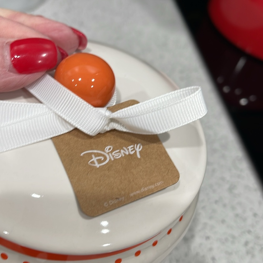 Rae Dunn & Disney "DUMBO" White/Orange/Black Ceramic Canister - Picture 3 of 6